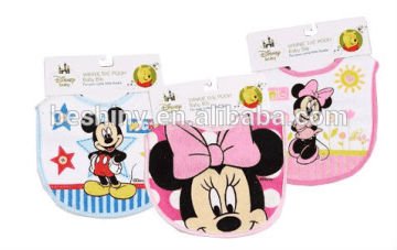 2 layer cute mickey mouse terry material baby bibs