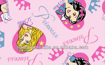 100% cotton flannel fabric princess print