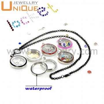 Wholesale sterling silver locket jewelry glass lockets glass memory lockets