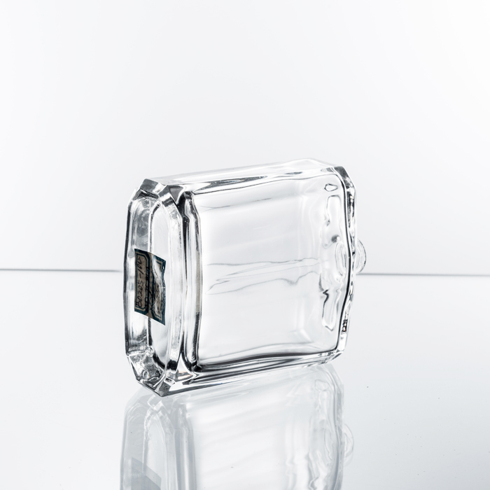 Empty Rectangular Perfume Glass Bottles 50 ML Square with Spayer