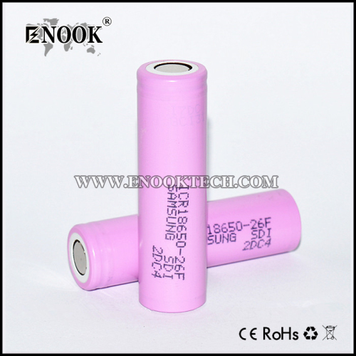 삼성 26f 18650 3.7 v 2600mah 전자 cig 배터리