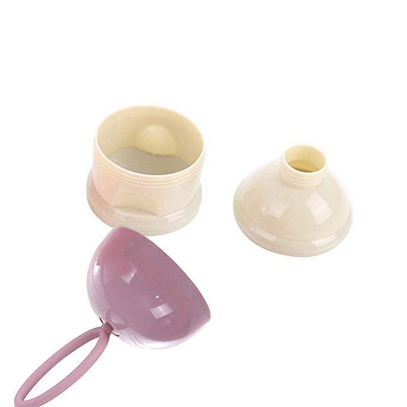 Three-layer plastic milk powder box formula dispenser portable baby food storage milk powder container