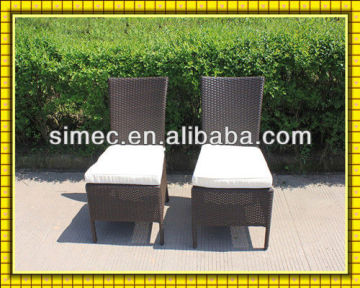 New design stackable PE rattan patio chairs