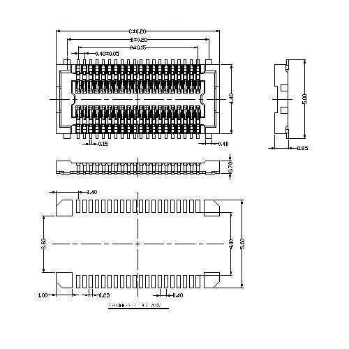 0.4mm Board to Board connector,Female,mating Height 1.0mm BB0.4F-1.0XXX03 0.4mm Board to Board connector,Female,mating Height 1.0mm BB0.4F-1.0XXX03