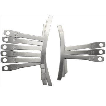 Silver Stainless Steel Guitar Luthier Tools Feeler Radius Gauge