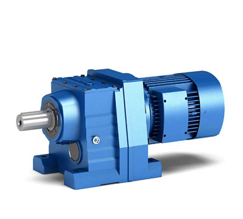 4kw 34rpm ratio 41.74 380V 50HZ manufacturer R series helical gear reducer with electric motor