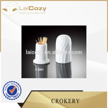 Hotel crockery/hotel and restaurant tooth-pick holder /porcelain tooth pick holder sets