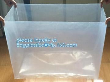 Square Bottom 4mil Clear Pallet Cover, Plastic Clear Pallet Cover, bottom gusset clear film plastic pallet cover