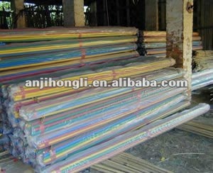 Colored PVC Covered Plant Support Bamboo Sticks