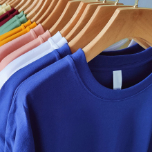 Dropped Shoulders 100% Cotton Summer Black T-Shirt for Men - Wholesale Plain Short Sleeve T-Shirts