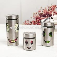 wholesale food storage discount glass jars with metal