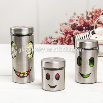 wholesale food storage discount glass jars with metal