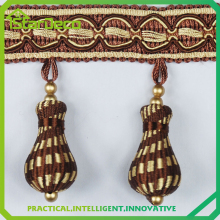 acrylic beaded curtain fringe, decorative polyester curtain lace