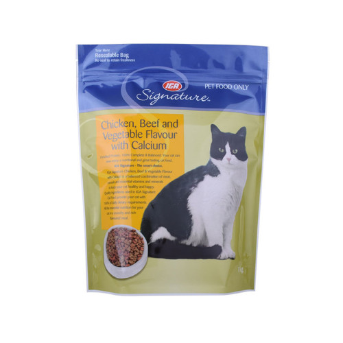 Food Grade Pet Food Plastic Packaging Stand Up Bag