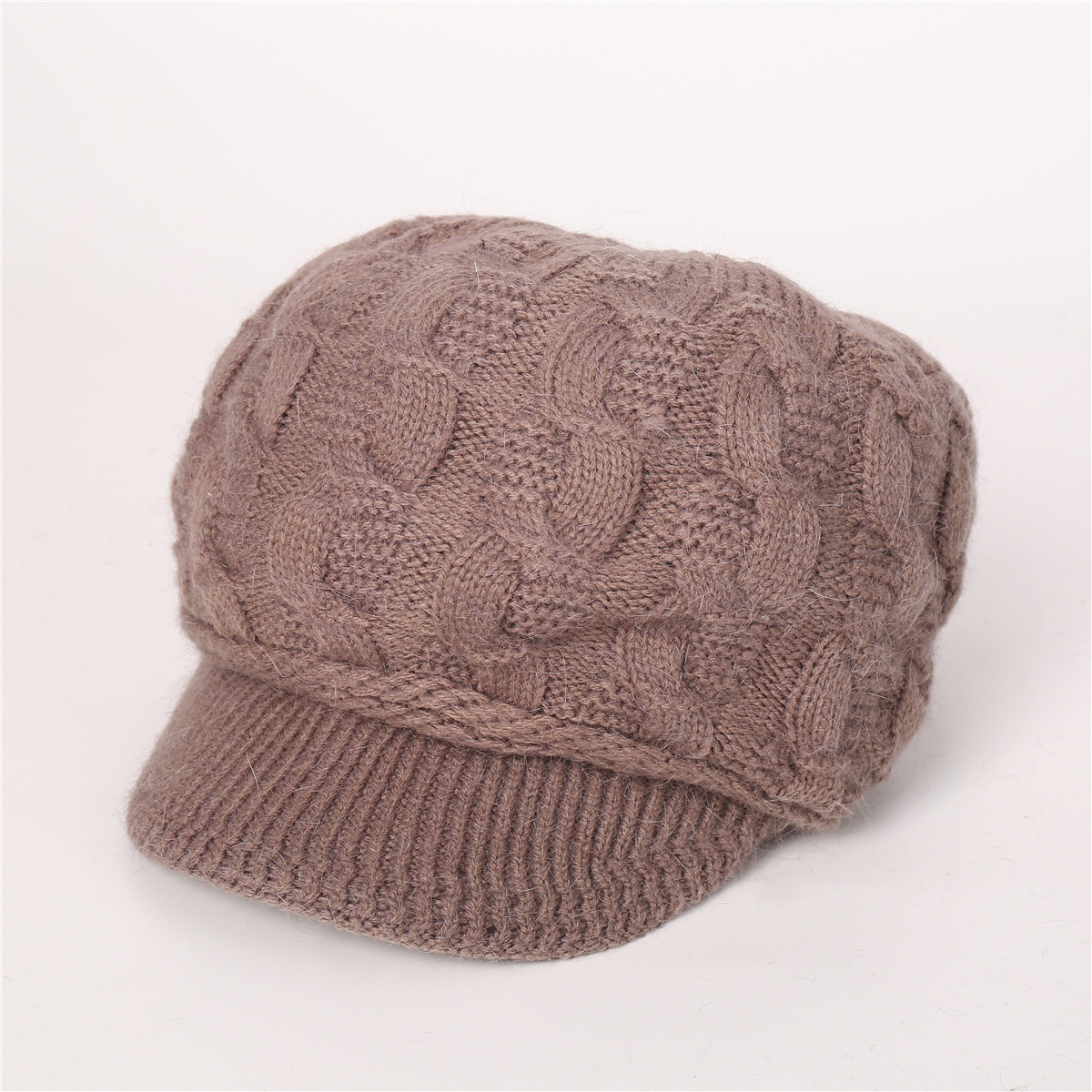 European and American warm rabbit wool knit cap (5)