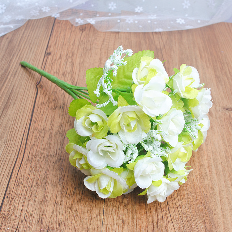 Simulation rose small rose bud brick rose false flower wholesale home furnishings flower arrangement