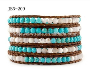 Charm Jewelry Stone Turquoise Beaded Bracelet Bracelet