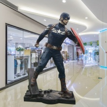 Modern marvel sculpture fiberglass Captain America statue