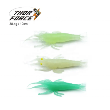 THORFORCE Soft Shrimp 10cm 6g Artificial Saltwater Freshwater Luminous Fishing Lure