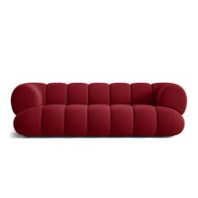 French Rochburg Minimalist Sofa with Italian Design Elements, Featuring Piano Keys Pattern and Lamb Velvet by Roche Bobois