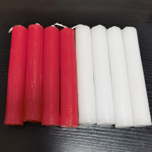 Red and White Stick Tapper Table Candle