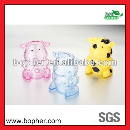 lovely plastic promotional coin bank