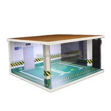1/24 Scale Parking Lot Car Model Storage Box with Acrylic Dust Cover and 2 Parking Spaces - Toy Scene Model