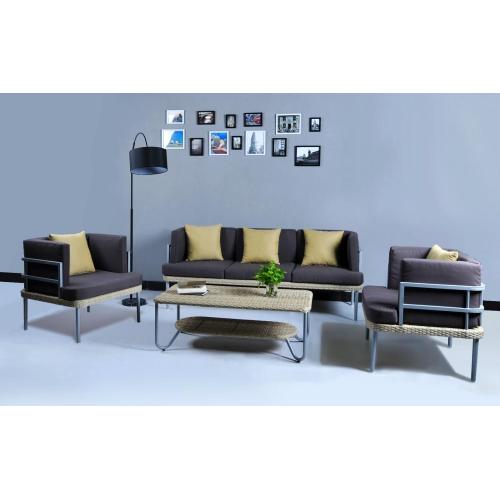 sofa perabot luar plastik komposit kayu