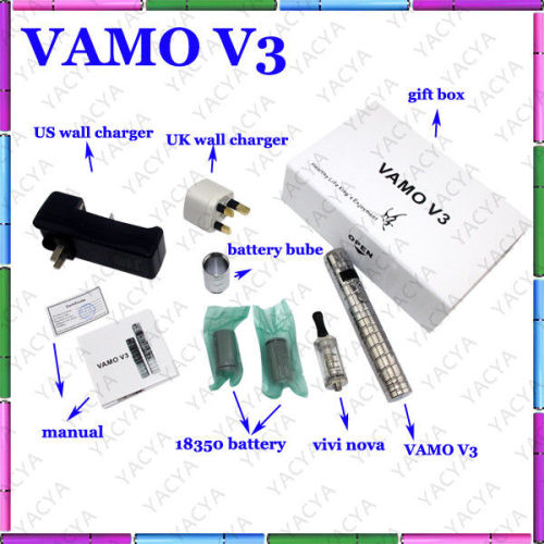 Vamo V3 Variable Voltage E Cigarette With 510 Screw Thread Atomizer