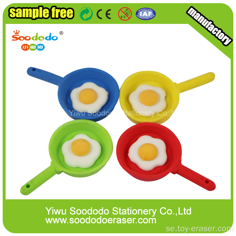 Egg 3D suddgummi set, främjande pappers suddgummi grupp set