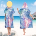 Microfiber respirável adulto toalhas de poncho para praia