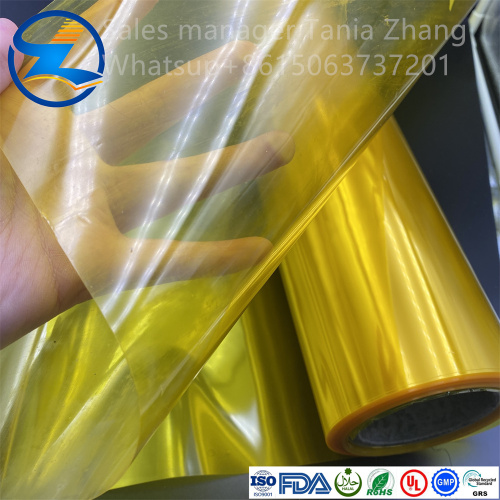 High quality yellow PVC translucent film