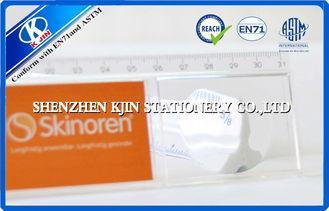 30cm transparent plastic metric scale ruler with magnifier
