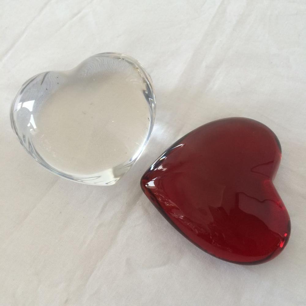 heart Shape Glass Paper Weight