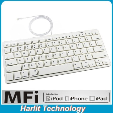 MFI Certificated Wired Keyboard For New iPad USB Wired Keyboard For iPad Pro