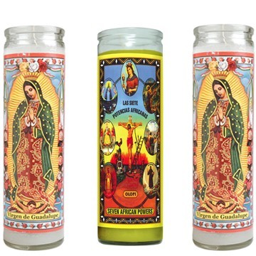 Novena con Candle nến đa màu sắc