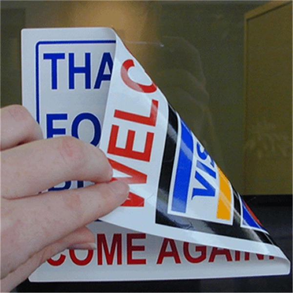 Waterproof Blue and White Double Color Round Shortcut Sticker