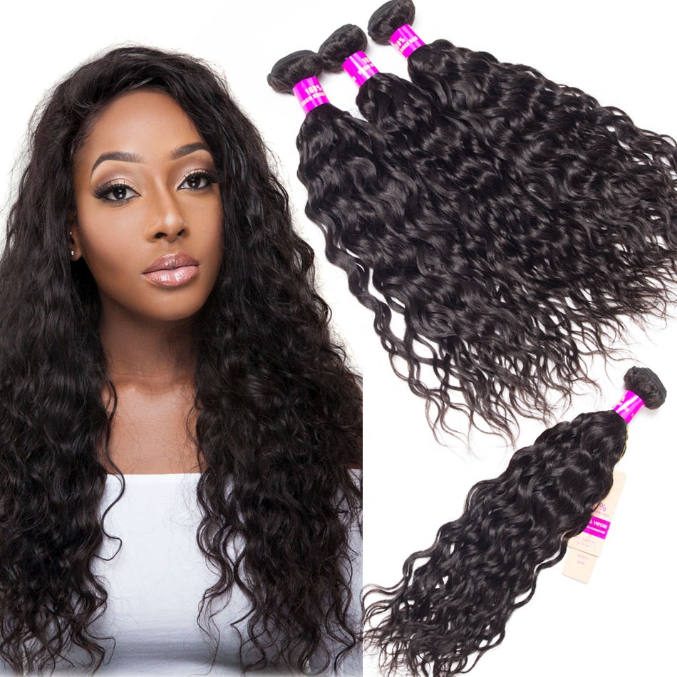 Brazilian Water Wave Natural Color Hair Closure Hair Frontal Factory Price Lace Wigs
