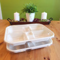 Customizable Kraft Paper Takeout Container with Compartments