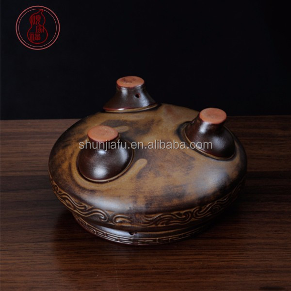 Retro Styling Ceramic Incense Burner Carved Antique Censer