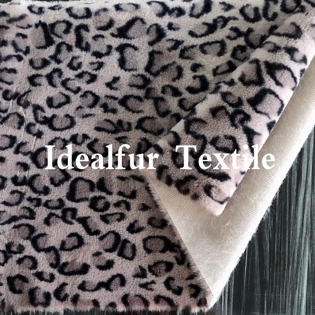 New Leopard Printed Imitation Fake Rabbit Fur