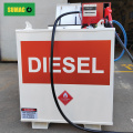 Portable mobile station fuel diesel tank with pump