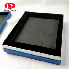 Blå papper styva kartonger akryl presentförpackning