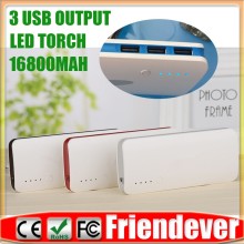 3 USB output portable 18650 power bank