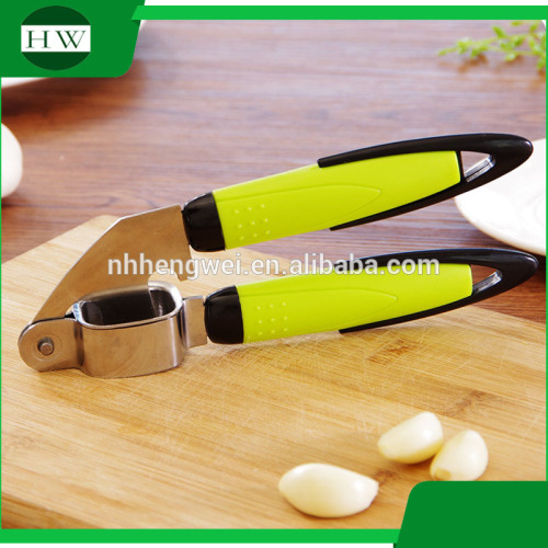 Stainless steel garlic press with ABS handle