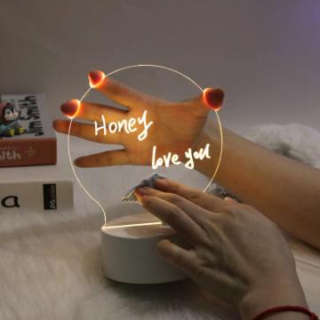Creative DIY RGB Night Light LED Erasable Acrylic Writing Board