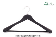 Rubber Coating Jacket Hanger With Trouser Bar