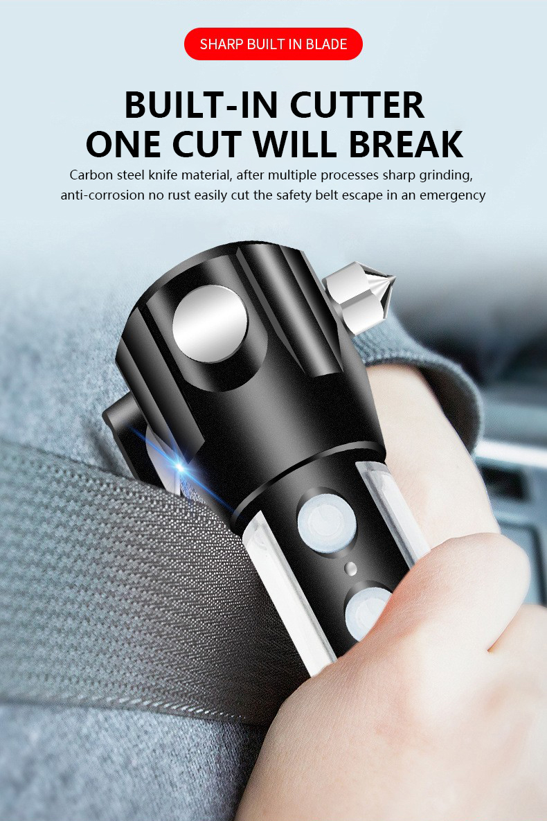 Multifunctional explosion-proof flashlight magnetic suction solar rechargeable emergency survival flashlight