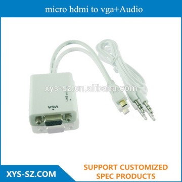 high quality and popular micro hdmi to vga+Audio