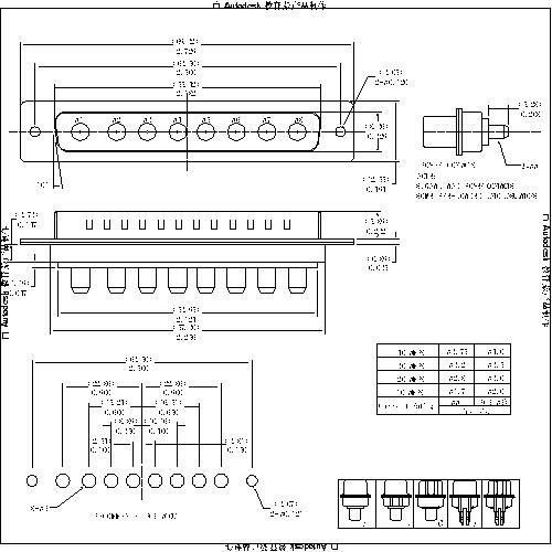 PDP8W8-MXXXX POWER D-SUB 8W8 DIP STRAIGHT-MALE TYPE 